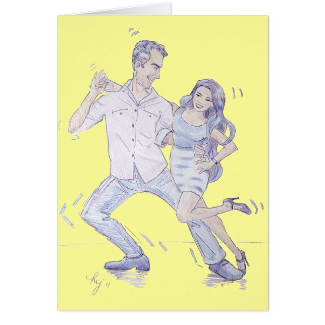 Bailarines Jive Ceroc modernos (Frente)