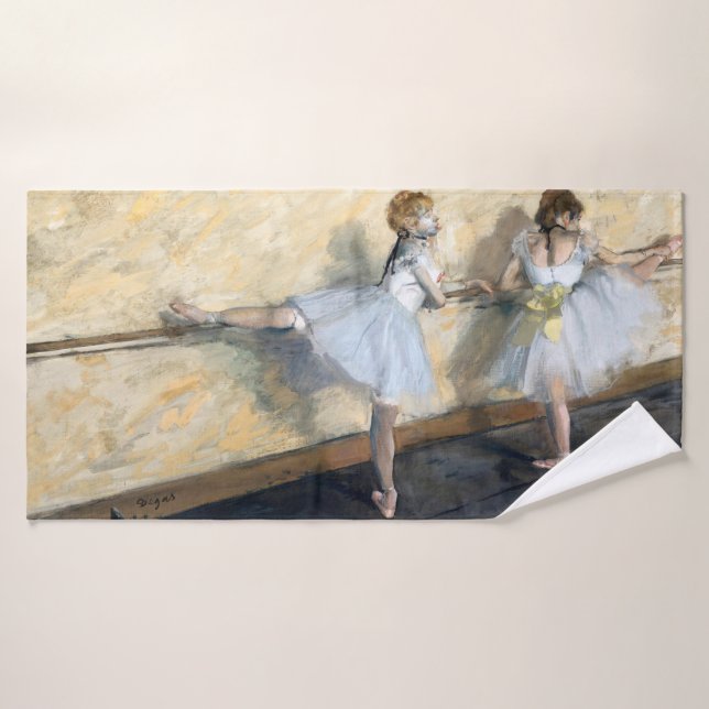 Bailarines practicando en el Barre, Edgar Degas (Toalla de baño)