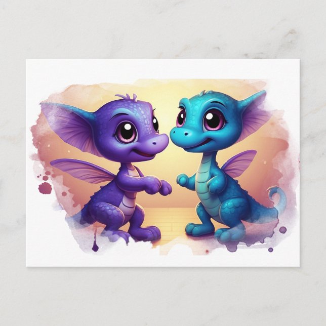 *~* Baile AP48 Invitación FOTO Dragón Postcard Din (Anverso)