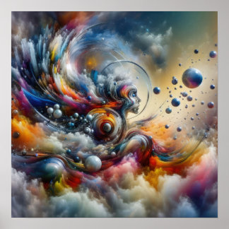 Baile Astral - Mujer Resumen - Arte Surrealista