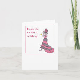 Baile como si nadie viera la tarjeta de felicitaci