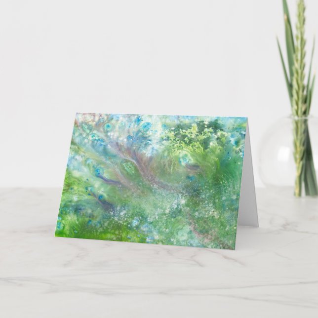 Baile con tarjeta de saludo de Snowflakes por Iris (Anverso)