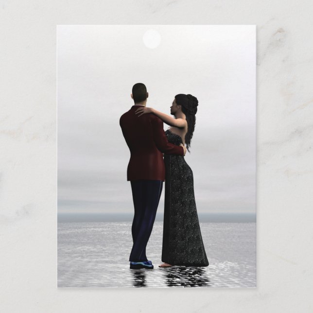 Baile conmigo - Postal de pareja bailarina (Anverso)