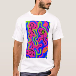 Baile cósmico - Camiseta Neon Stickmen
