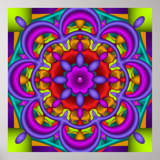 Baile de colores, arte kaleidoscopo abstracto