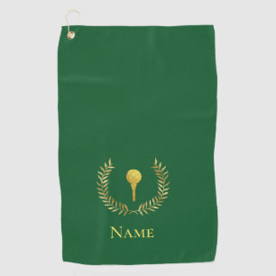 Baile de golf de oro en el té con toalla de golf L