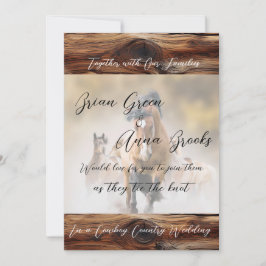 Baile de invitación a bodas de vacuno y barbacoa