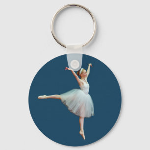 Baile de la bailarina en llavero azul