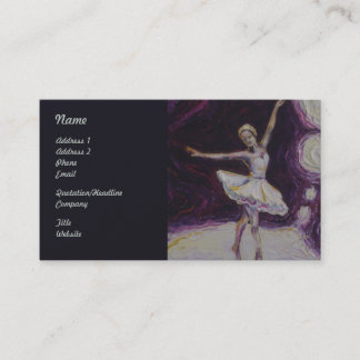 Baile de la bailarina en tarjetas de visita