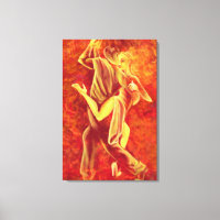 Baile de Tango Caliente - Pintura de Arte de Parej