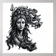 Baile divino: Arte de carbón vegetal de Shiva
