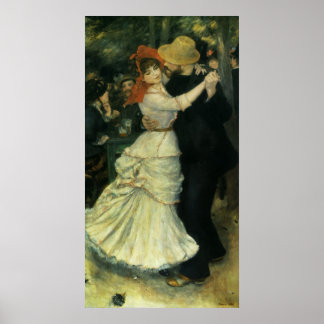 Baile en Bougival por Pierre Renoir, arte vintage