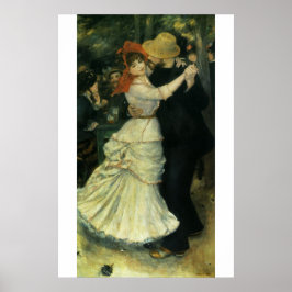 Baile en Bougival por Pierre Renoir, arte vintage