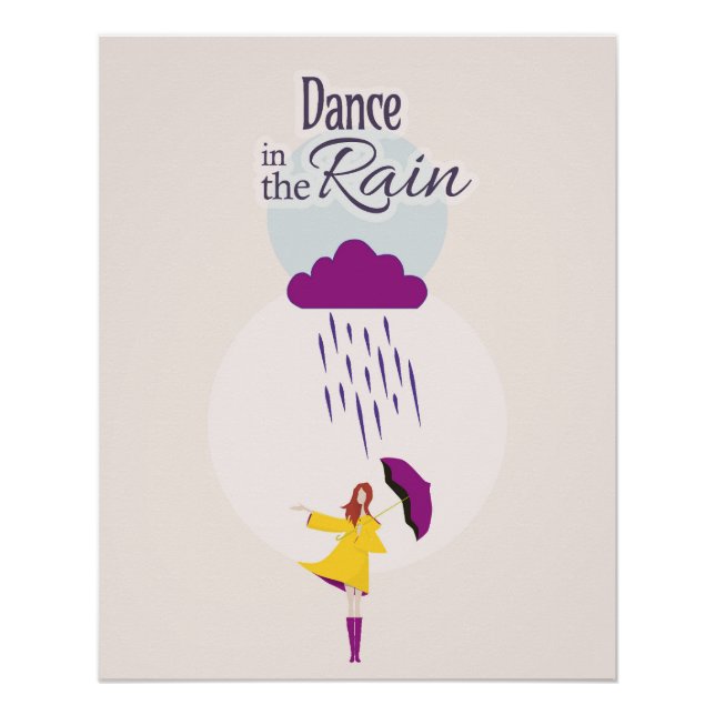 Baile en la lluvia | Poster de presupuesto motivac (Anverso)