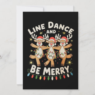 Baile en línea de renos y luces de Feliz Navidad