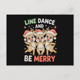 Baile en línea y alegre reno Navidad Xmas