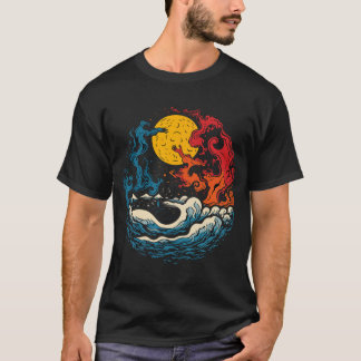 Baile eterno de fuego y camiseta de agua
