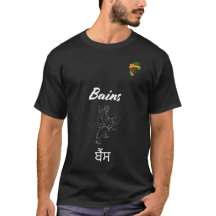 "Bains Legacy: Camiseta con logo con guión panyabí