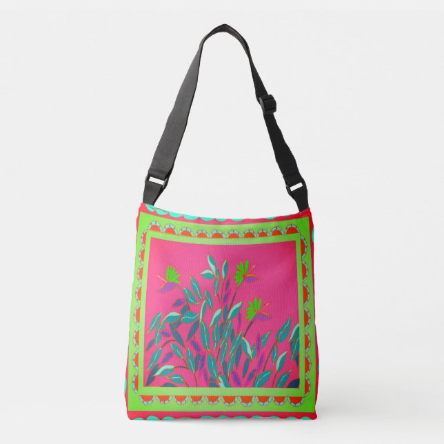 Baja Bolsa de cuerpo cruzado de pájaro de paraíso (Anverso)