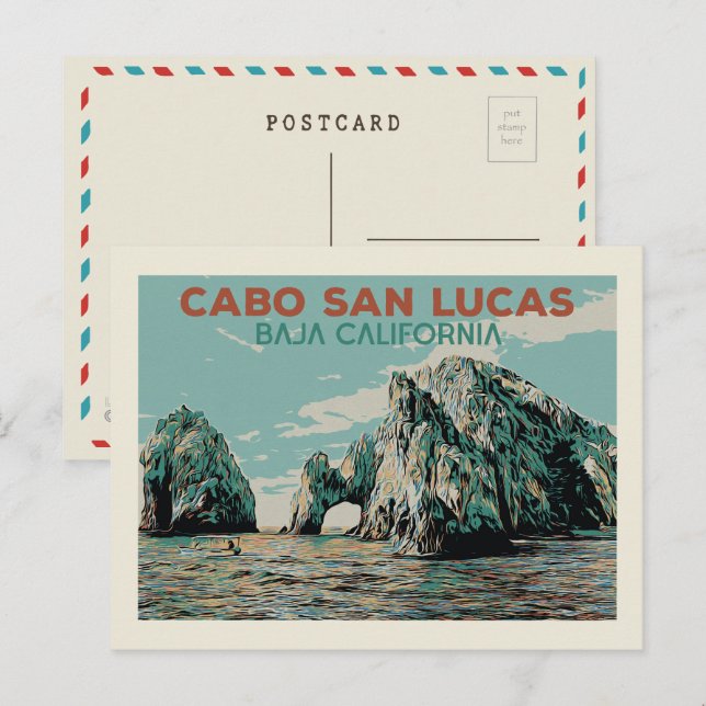 Baja California Cabo San Lucas, postal de México (Anverso / Reverso)
