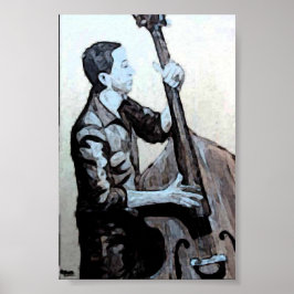 Bajista hombre o tinta india impresiones de arte