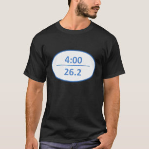 Bajo 4 horas del maratón de camisa del azul