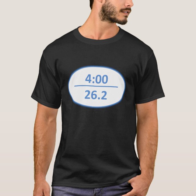 Bajo 4 horas del maratón de camisa del azul (Anverso)