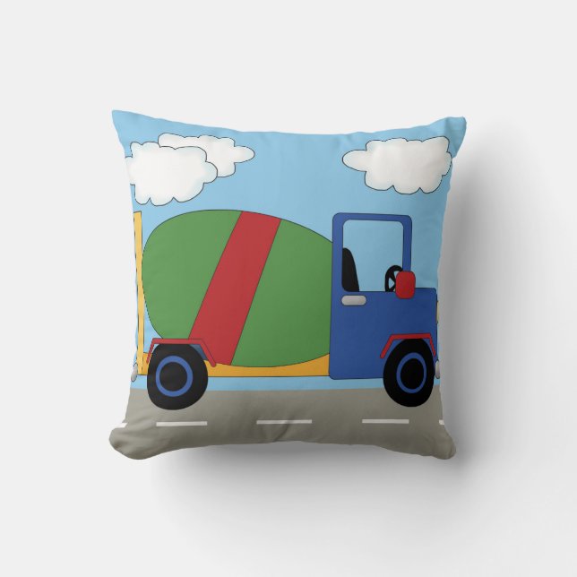Bajo construcción embroma la almohada del camión (Anverso)