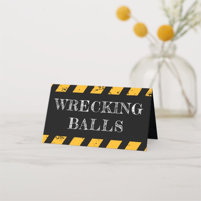 Bajo construcción Rótulo de alimentos Tarjeta de c (Anverso)