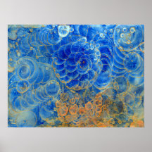 Bajo el agua - Obra de arte abstracta pintada a ma