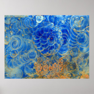 Bajo el agua - Obra de arte abstracta pintada a ma