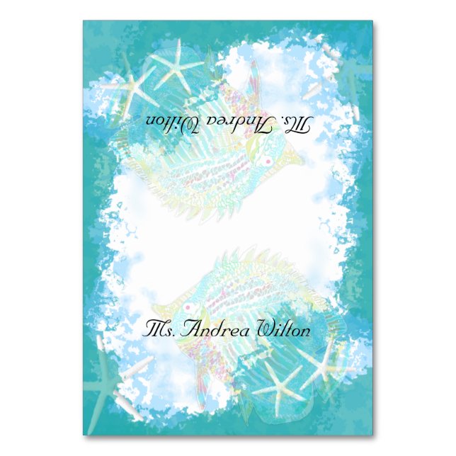 Bajo el Boda del mar las tarjetas de los lugares c (Anverso)