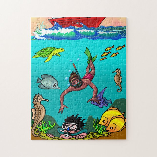 Bajo el mar, 11" x 14", 252 piezas Rompecabezas (Vertical)