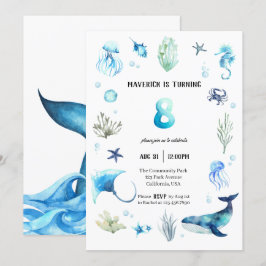 Bajo el Mar 8.ª Invitación de Cumpleaños