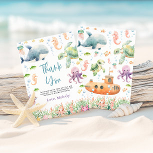 Bajo el Mar Agradecimiento para Baby Shower Oceáni