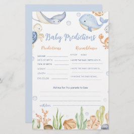 Bajo el mar animales océano Tarjeta de prediccione