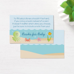Bajo el mar Baby Shower traiga una tarjeta de libr