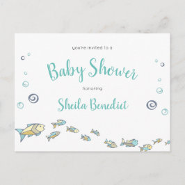 Bajo el mar Cute Ocean Invitación a Baby Shower