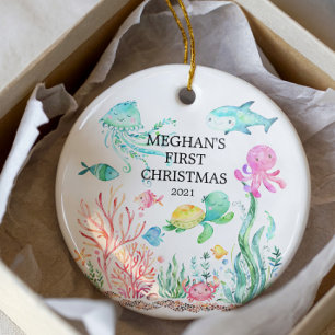 Bajo el mar, el primer ornamento navideño del bebé