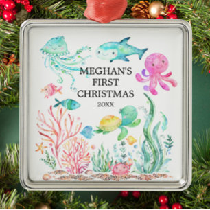 Bajo el mar, el primer ornamento navideño del bebé