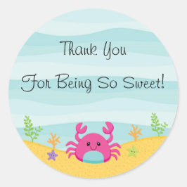 Bajo el Mar Gracias Pegatina