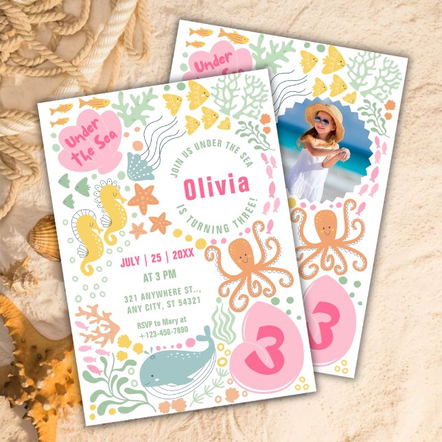 Bajo el Mar | Invitación de cumpleaños para niñas  (Subido por el creador)