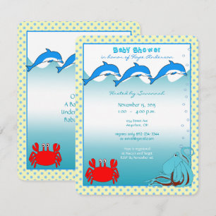 Bajo el mar Invitación de ducha de bebé bebé