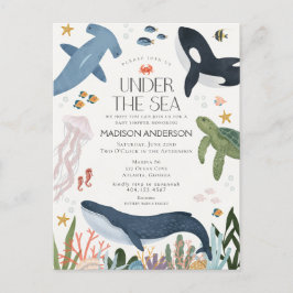 Bajo el mar: Invitación neutral de Baby Shower en