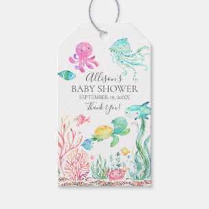 Bajo el mar la etiqueta de regalo Baby Shower Favo