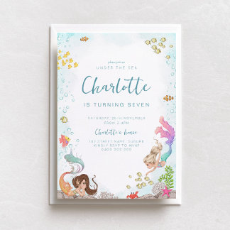 Bajo el mar, la invitación al cumpleaños de la sir