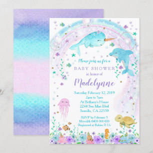 Bajo el mar, la invitación de Baby Shower