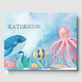Bajo el mar Libro de Invitados de Baby Shower