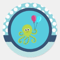 Bajo el mar los Pegatinas del pulpo - los favores 