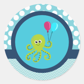 Bajo el mar los Pegatinas del pulpo - los favores